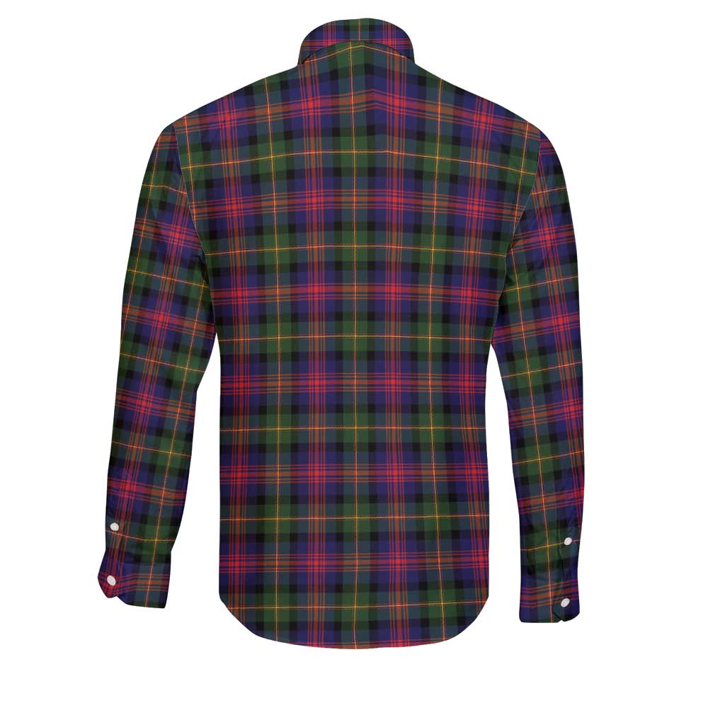 Clan Logan Tartan Long Sleeve Button Shirt Crest And Plaid Basic Style