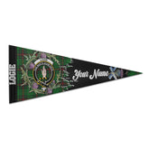 Clan Logie Tartan Felt Pennant Crest And Plaid Basic Style