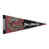 Clan Lumsden Tartan Felt Pennant Crest And Plaid Basic Style