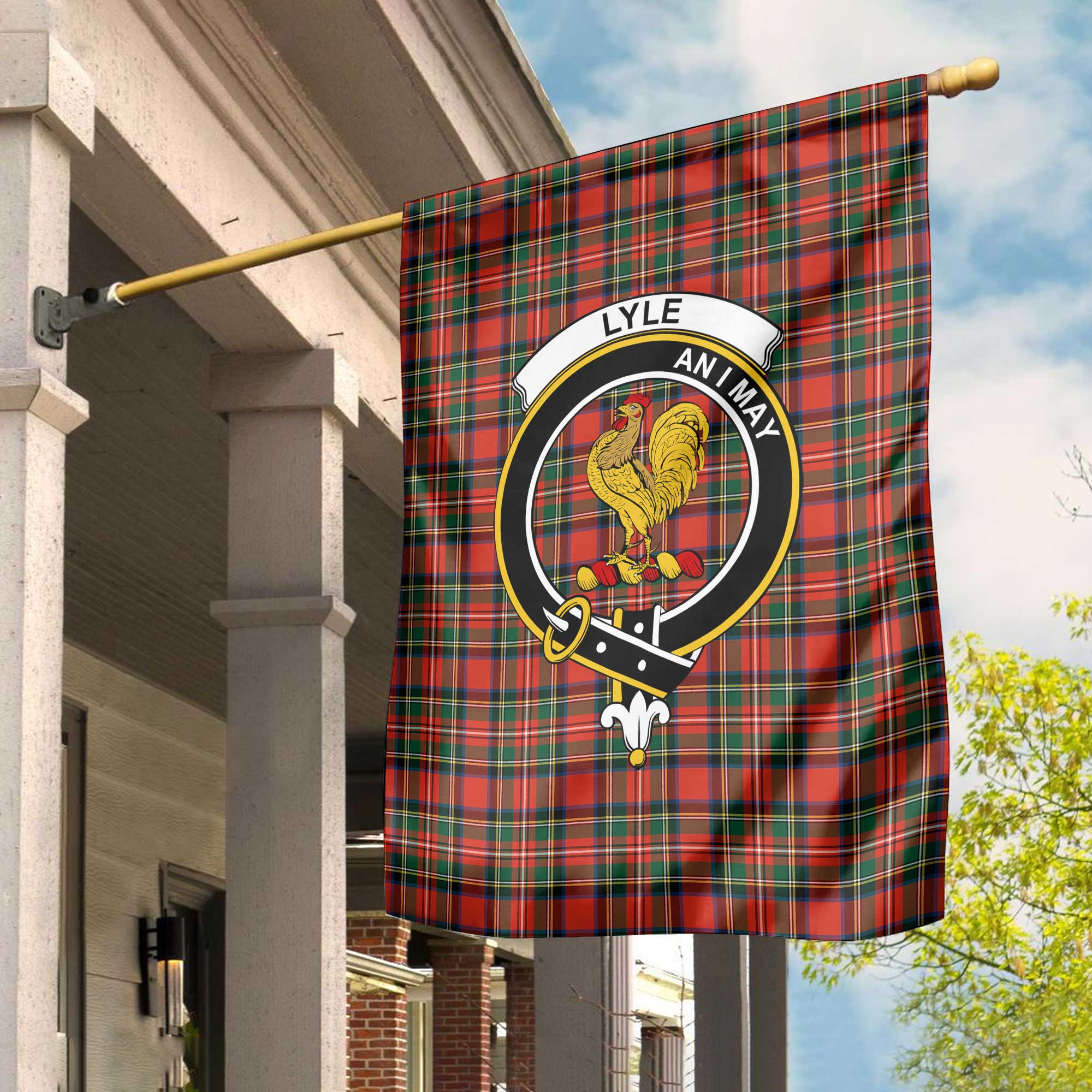 Clan Lyle Tartan Garden Flag Crest And Plaid Basic Style