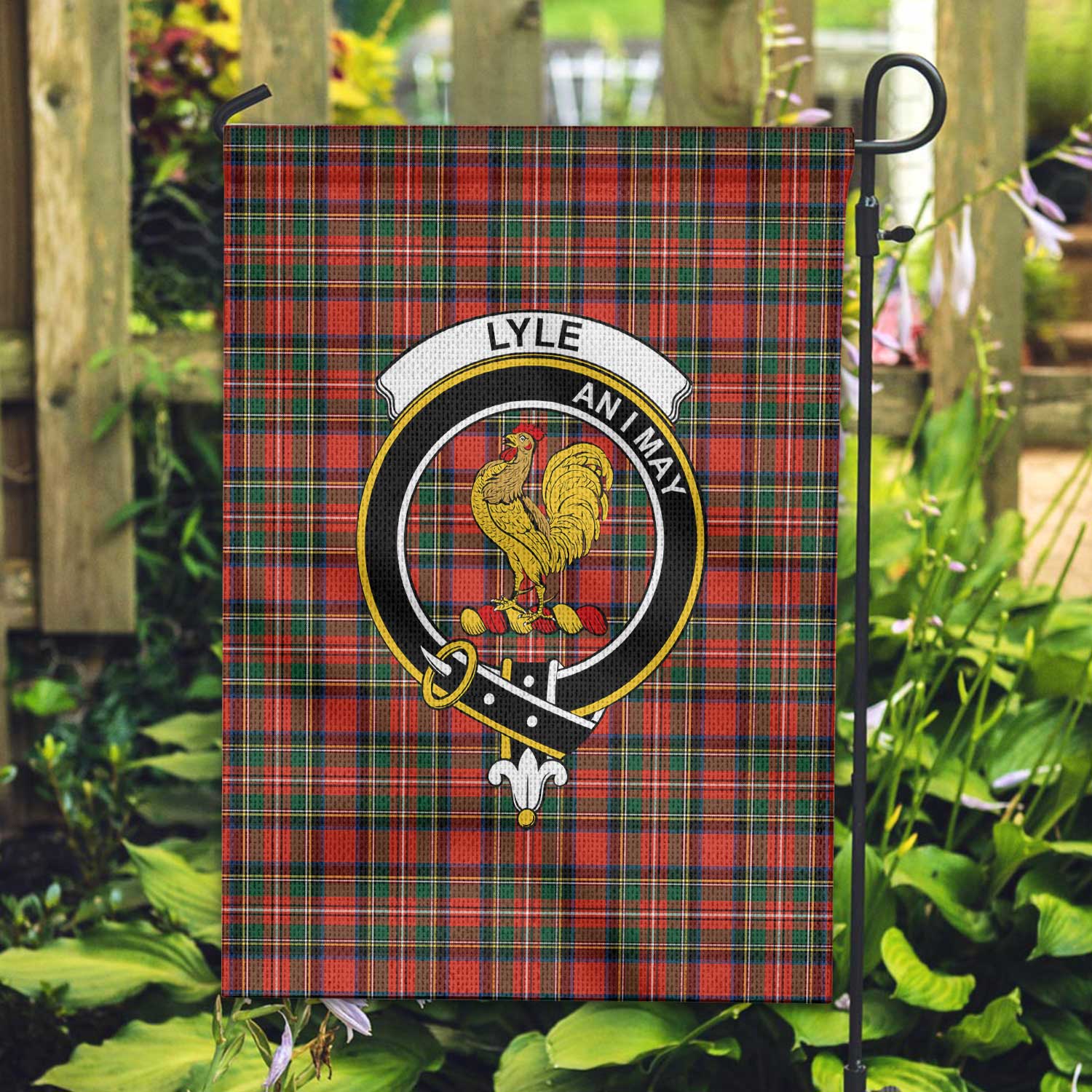 Clan Lyle Tartan Garden Flag Crest And Plaid Basic Style