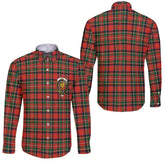 Clan Lyle Tartan Long Sleeve Button Shirt Crest And Plaid Basic Style