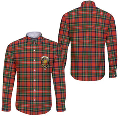 Clan Lyle Tartan Long Sleeve Button Shirt Crest And Plaid Basic Style