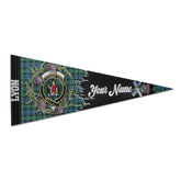 Clan Lyon Tartan Felt Pennant Crest And Plaid Basic Style