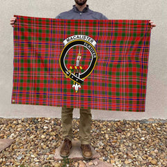 Clan Macalister Tartan Flag Crest And Plaid Basic Style