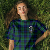 Clan Maccallum Tartan Women T Shirt Crest And Plaid Basic Style