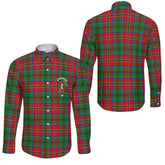 Clan Macculloch Tartan Long Sleeve Button Shirt Crest And Plaid Basic Style