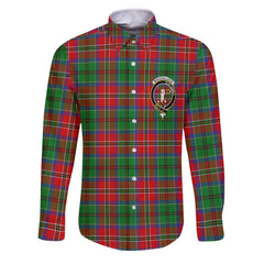 Clan Macculloch Tartan Long Sleeve Button Shirt Crest And Plaid Basic Style