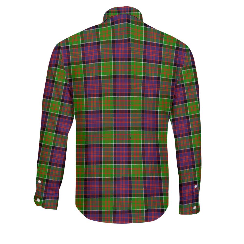 Clan Macdonald Donald Tartan Long Sleeve Button Shirt Crest And Plaid Basic Style