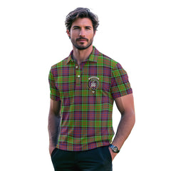 Clan Macdonald Donald Tartan Men Polo Shirt Crest And Plaid Basic Style