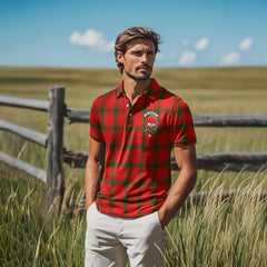 Clan Macdonald Ranald Tartan Men Polo Shirt Crest And Plaid Basic Style