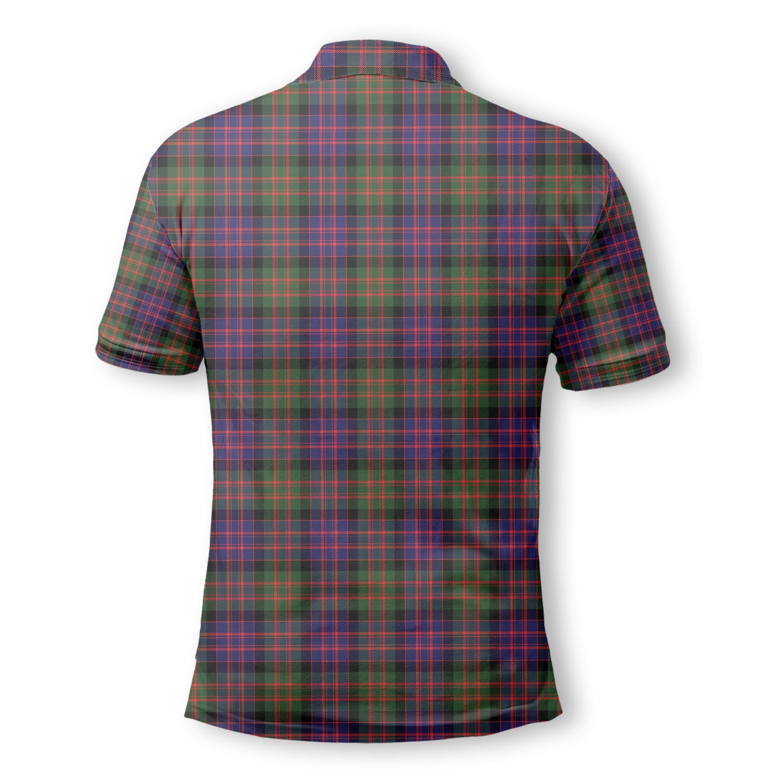Clan Macdonald Tartan Men Polo Shirt Crest And Plaid Basic Style