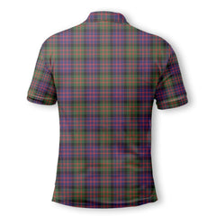 Clan Macdonald Tartan Men Polo Shirt Crest And Plaid Basic Style