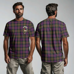 Clan Macdonald Tartan Men T Shirt Crest And Plaid Basic Style
