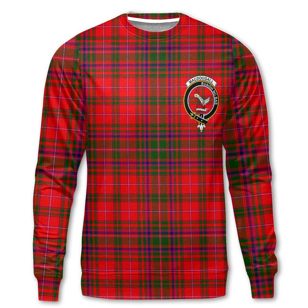 Clan Macdougall Tartan Men Sweatshirt Crest And Plaid Basic Style