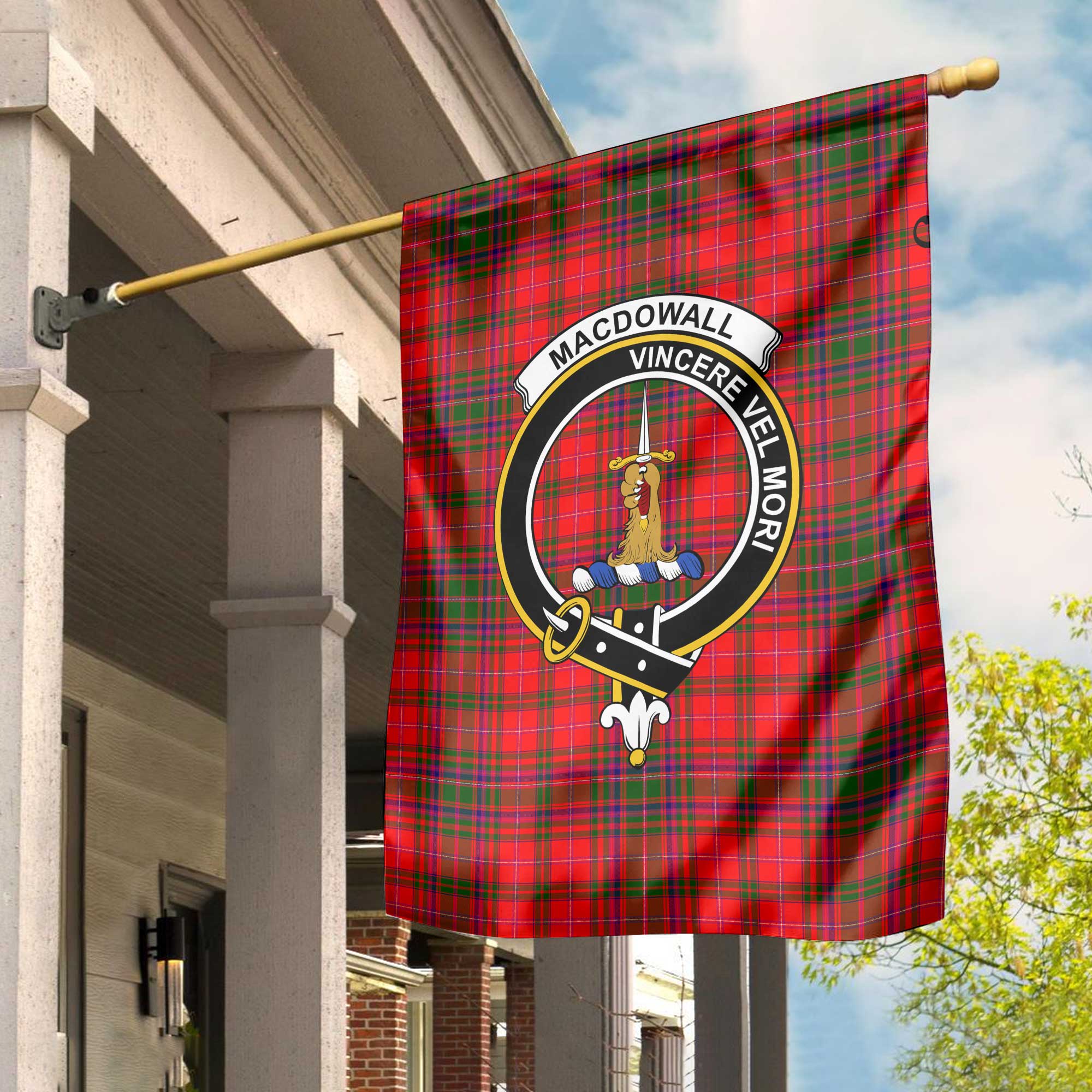 Clan Macdowall Of Garthland Tartan Garden Flag Crest And Plaid Basic Style