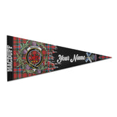 Clan Macduff Tartan Felt Pennant Crest And Plaid Basic Style