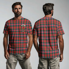 Clan Macduff Tartan Men T Shirt Crest And Plaid Basic Style