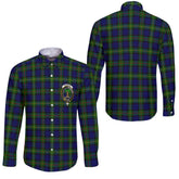 Clan Macewen Tartan Long Sleeve Button Shirt Crest And Plaid Basic Style