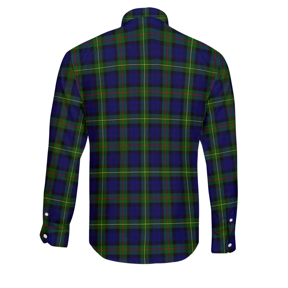 Clan Macewen Tartan Long Sleeve Button Shirt Crest And Plaid Basic Style