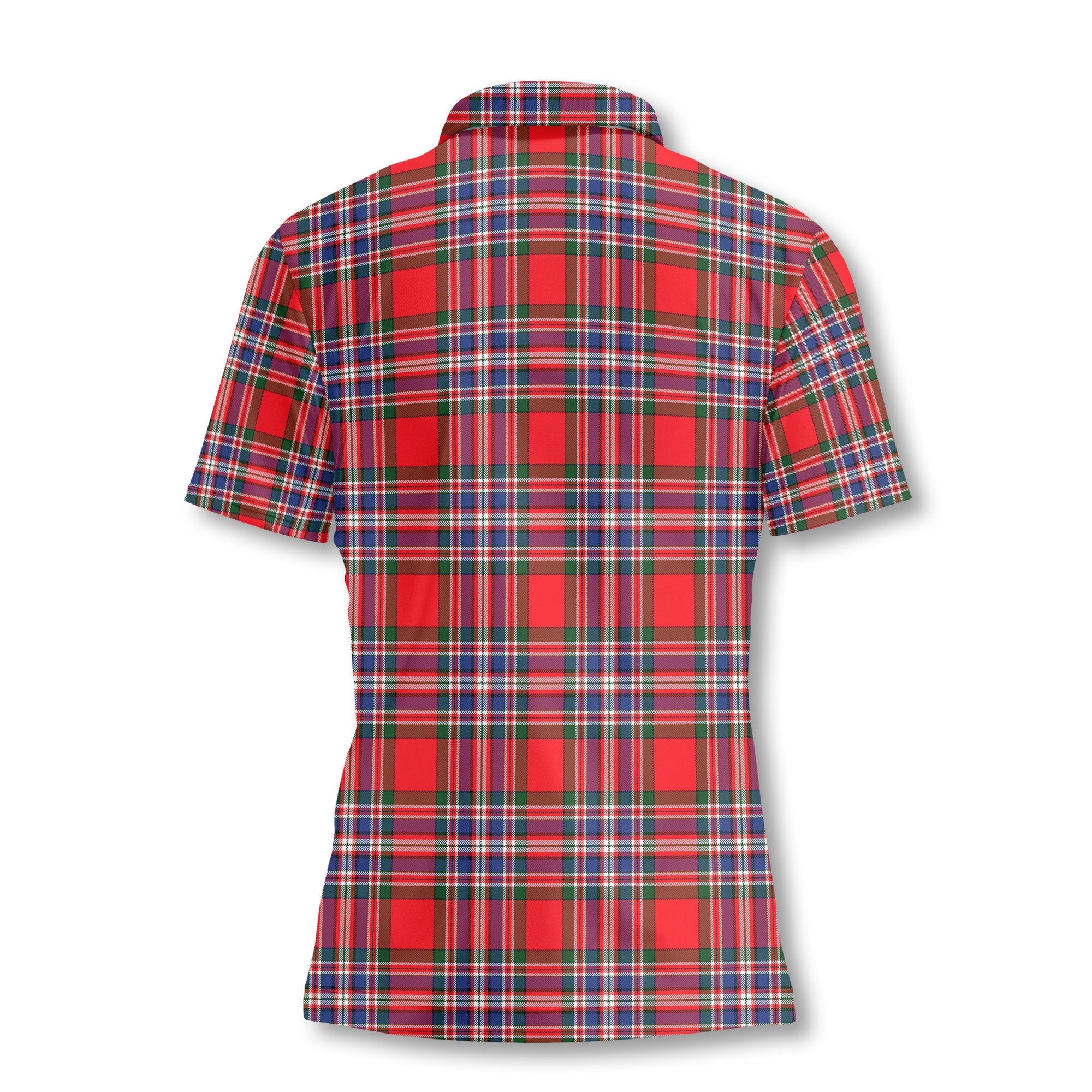 Clan Macfarlane Tartan Women Polo Shirt Crest And Plaid Basic Style