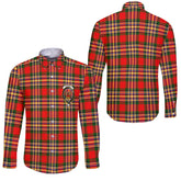 Clan Macgill Tartan Long Sleeve Button Shirt Crest And Plaid Basic Style