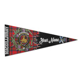 Clan Macgillivray Tartan Felt Pennant Crest And Plaid Basic Style