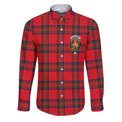 Clan Macgillivray Tartan Long Sleeve Button Shirt Crest And Plaid Basic Style