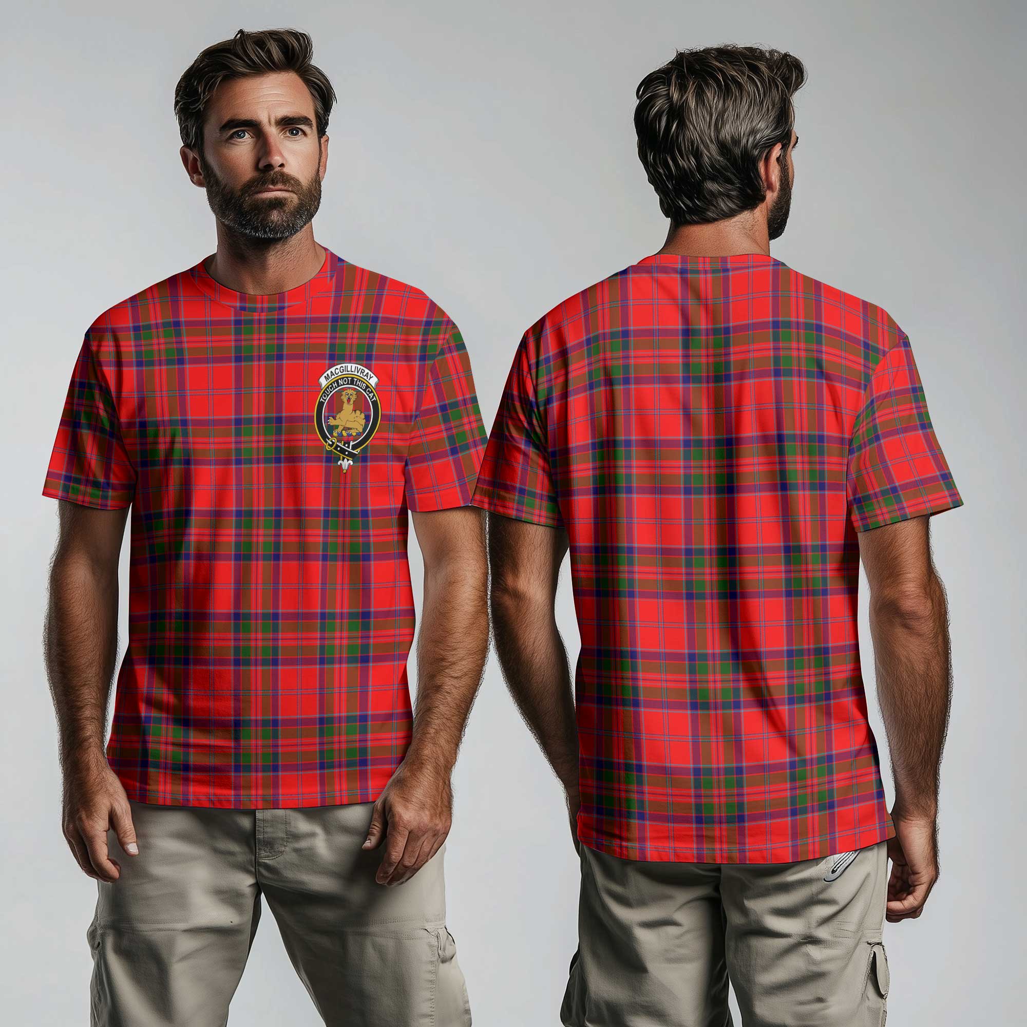 Clan Macgillivray Tartan Men T Shirt Crest And Plaid Basic Style
