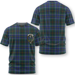 Clan Macinnes Tartan Men T Shirt Crest And Plaid Basic Style