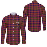 Clan Macintyre Tartan Long Sleeve Button Shirt Crest And Plaid Basic Style