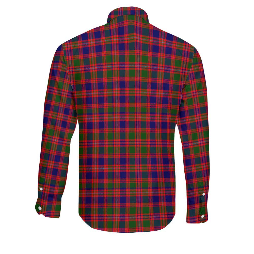 Clan Macintyre Tartan Long Sleeve Button Shirt Crest And Plaid Basic Style