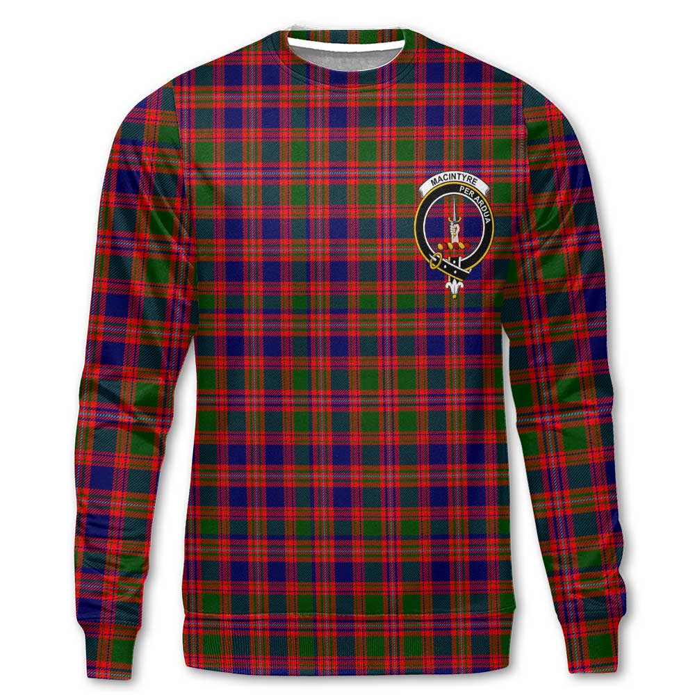 Clan Macintyre Tartan Men Sweatshirt Crest And Plaid Basic Style