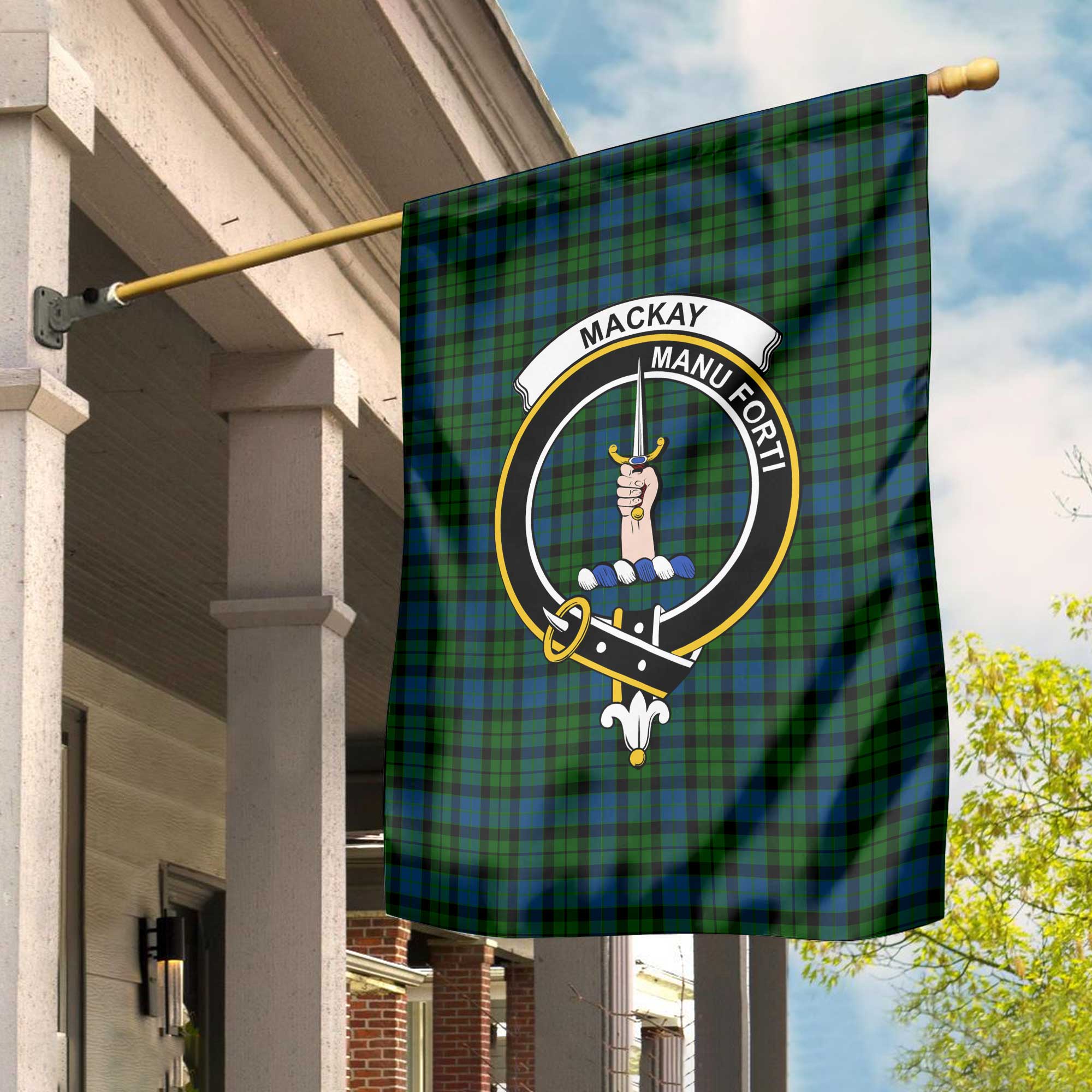 Clan Mackay Tartan Garden Flag Crest And Plaid Basic Style