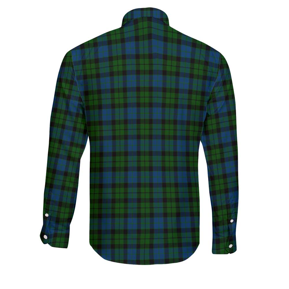 Clan Mackay Tartan Long Sleeve Button Shirt Crest And Plaid Basic Style