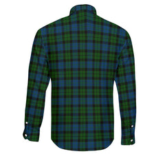 Clan Mackay Tartan Long Sleeve Button Shirt Crest And Plaid Basic Style