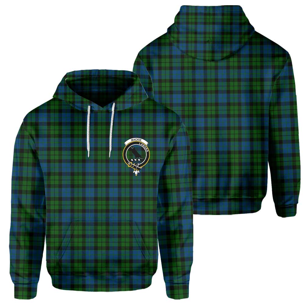 Clan Mackie Tartan Men Hoodie Crest And Plaid Basic Style