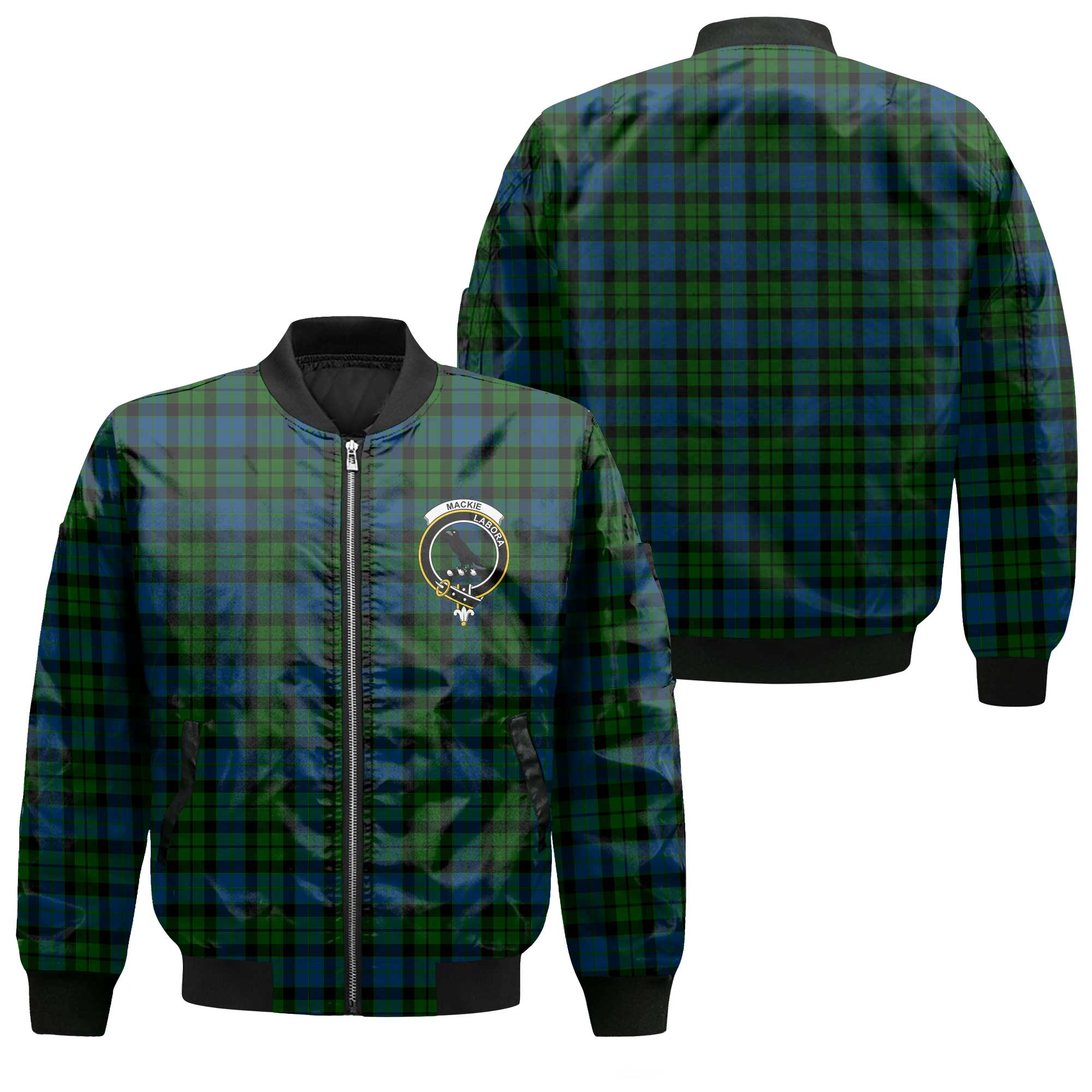 Clan Mackie Tartan Women Bomber Jacket Crest And Plaid Basic Style