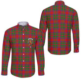 Clan Mackintosh Tartan Long Sleeve Button Shirt Crest And Plaid Basic Style