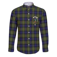 Clan Maclaren Tartan Long Sleeve Button Shirt Crest And Plaid Basic Style