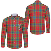 Clan Maclean Tartan Long Sleeve Button Shirt Crest And Plaid Basic Style