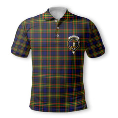 Clan Maclellan Tartan Men Polo Shirt Crest And Plaid Basic Style