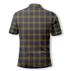 Clan Maclellan Tartan Men Polo Shirt Crest And Plaid Basic Style
