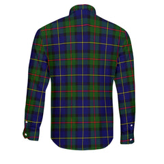 Clan Macleod Tartan Long Sleeve Button Shirt Crest And Plaid Basic Style