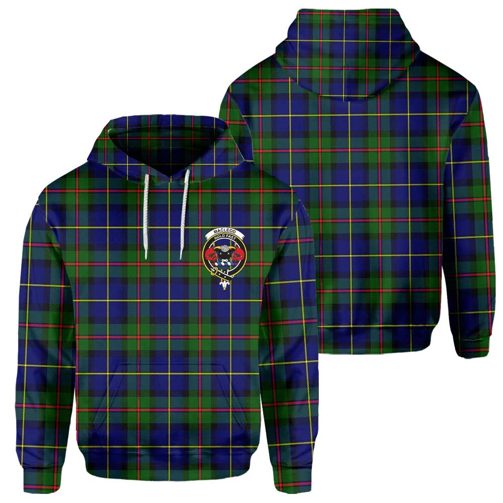 Clan Macleod Tartan Men Hoodie Crest And Plaid Basic Style