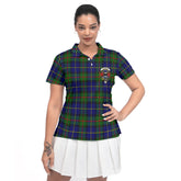 Clan Macleod Tartan Women Polo Shirt Crest And Plaid Basic Style