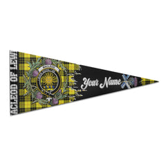Clan Macleod Of Lewis Tartan Felt Pennant Crest And Plaid Basic Style