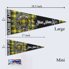 Clan Macleod Of Lewis Tartan Felt Pennant Crest And Plaid Basic Style