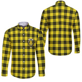 Clan Macleod Of Lewis Tartan Long Sleeve Button Shirt Crest And Plaid Basic Style