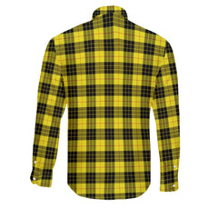 Clan Macleod Of Lewis Tartan Long Sleeve Button Shirt Crest And Plaid Basic Style